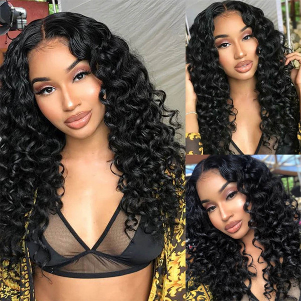 Natural Big Curly Lace Front Wigs Human Hair Yolissa Hair