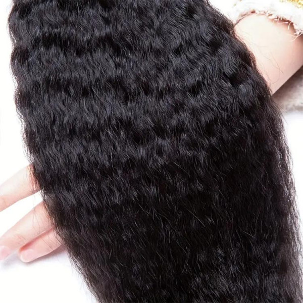 Yaki Hair Kinky Straight 3 Bundles Human Hair -Yolissa Hair