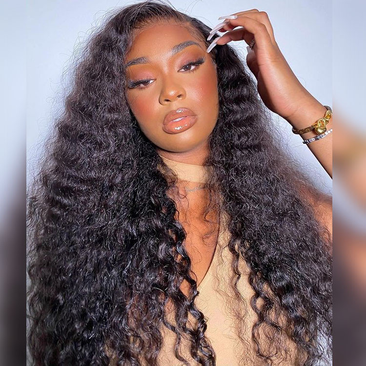 Loose Deep Wave Frontal Wigs Closure Wigs 16 30 Inch Yolissa Hair