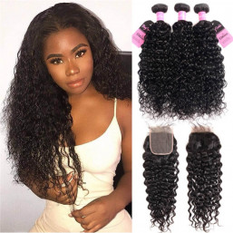 Cheap Brazilian Hair Bundles With Closure Yolissa Hair