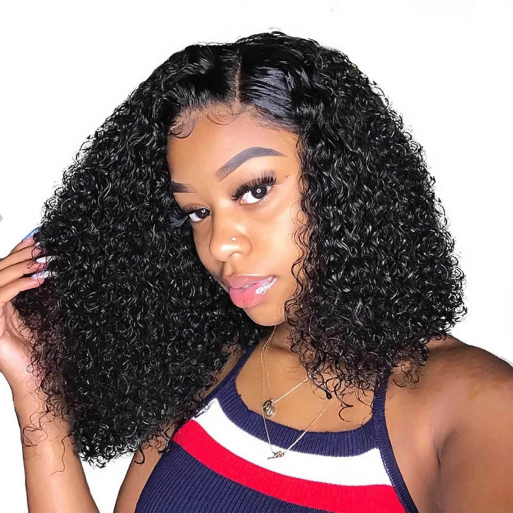 short human hair black wigs